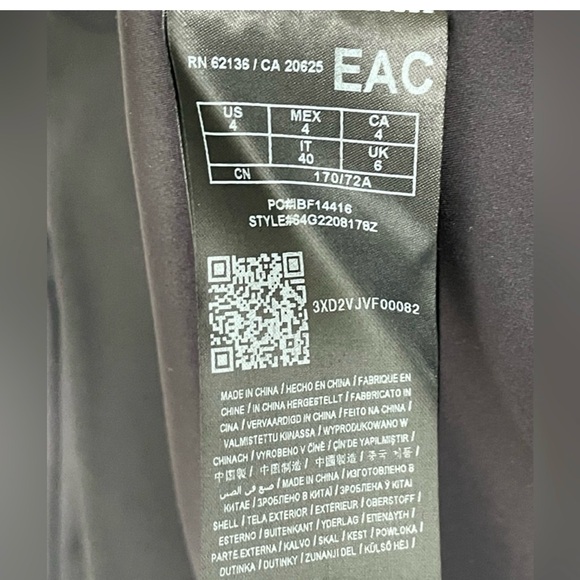 GUESS BY MARCIANO Womens 4 Buttonless  Blazer Short Jacket Black - Picture 4 of 4